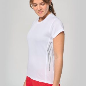 T-shirt de sport bi-matière manches courtes femme