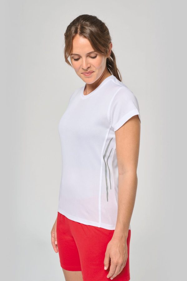 T-shirt de sport bi-matière manches courtes femme