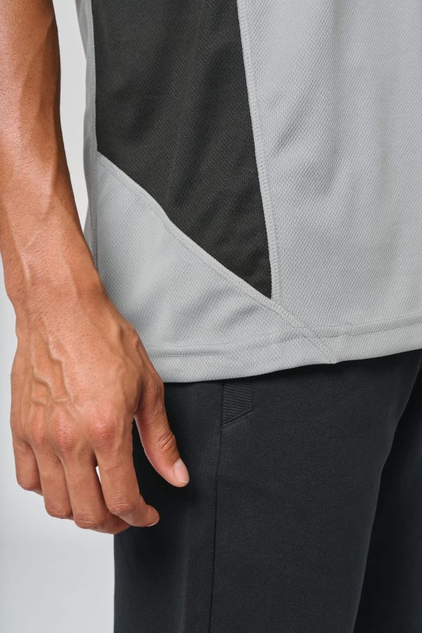 T-shirt de sport bicolore manches courtes unisexe – Image 6319