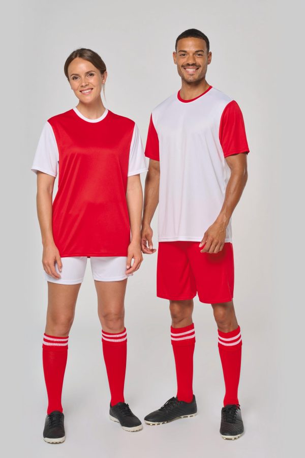Maillot manches courtes bicolore unisexe – Image 344