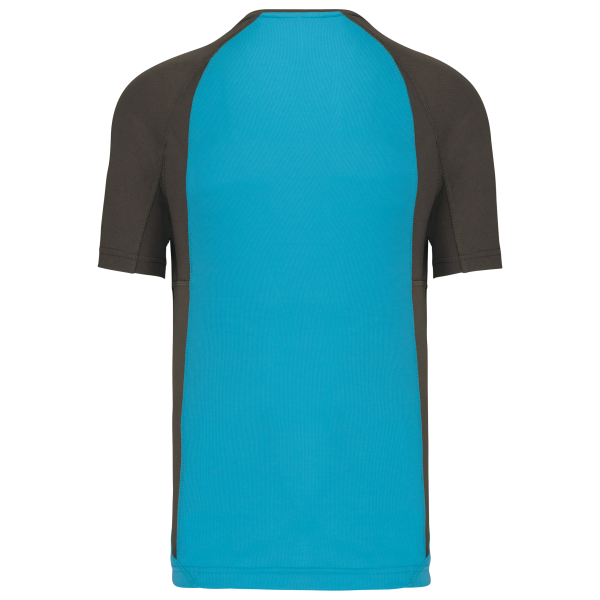 T-shirt de sport bicolore manches courtes unisexe – Image 7375