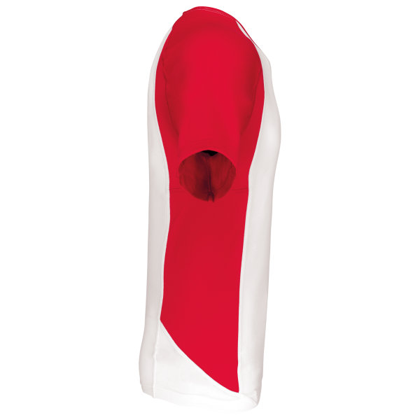 T-shirt de sport bicolore manches courtes unisexe – Image 7410