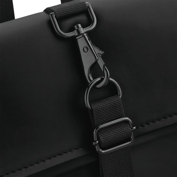 Sac à dos avec rabat roll-top en polyuréthane mat – Image 16