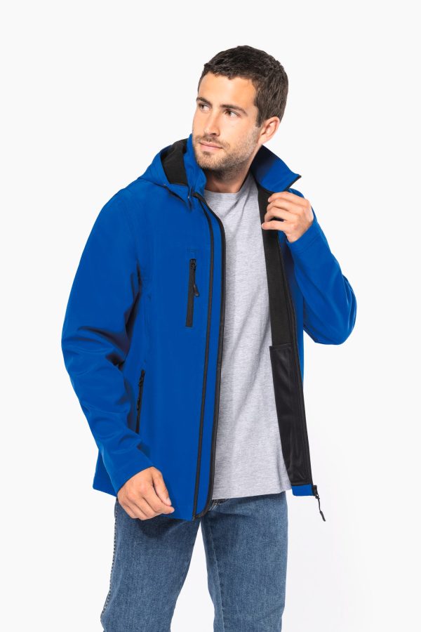 Veste Softshell 3 couches à capuche avec manches amovibles unisexe – Image 297