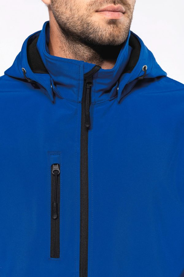 Veste Softshell 3 couches à capuche avec manches amovibles unisexe – Image 312
