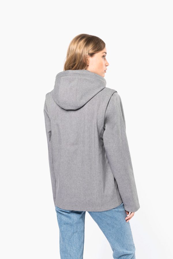 Veste Softshell 3 couches à capuche avec manches amovibles unisexe – Image 302