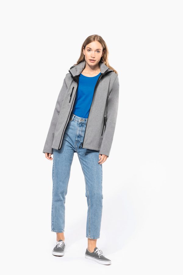 Veste Softshell 3 couches à capuche avec manches amovibles unisexe – Image 304