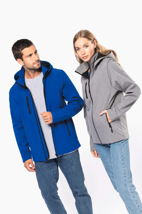 Veste Softshell 3 couches à capuche avec manches amovibles unisexe – Image 306
