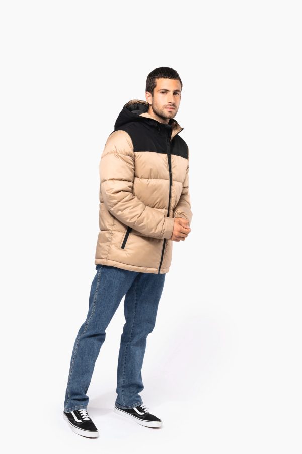 Parka matelassée à capuche bi-ton unisexe – Image 201