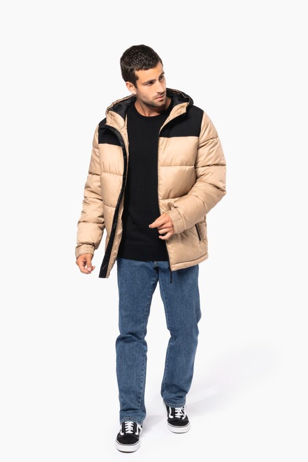 Parka matelassée à capuche bi-ton unisexe – Image 200