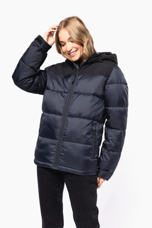 Parka matelassée à capuche bi-ton unisexe – Image 202