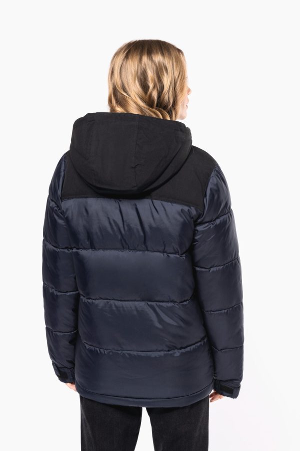 Parka matelassée à capuche bi-ton unisexe – Image 203