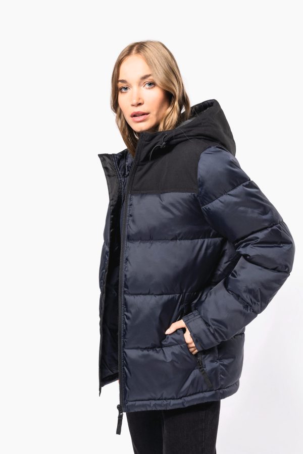 Parka matelassée à capuche bi-ton unisexe – Image 204