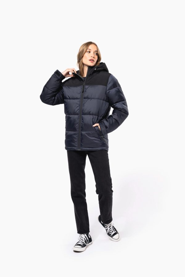 Parka matelassée à capuche bi-ton unisexe – Image 205