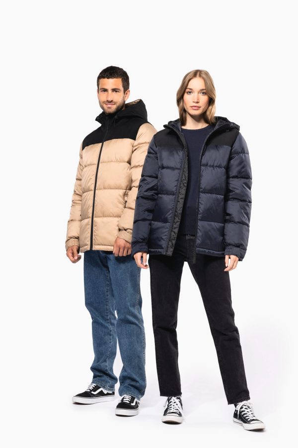 Parka matelassée à capuche bi-ton unisexe – Image 207