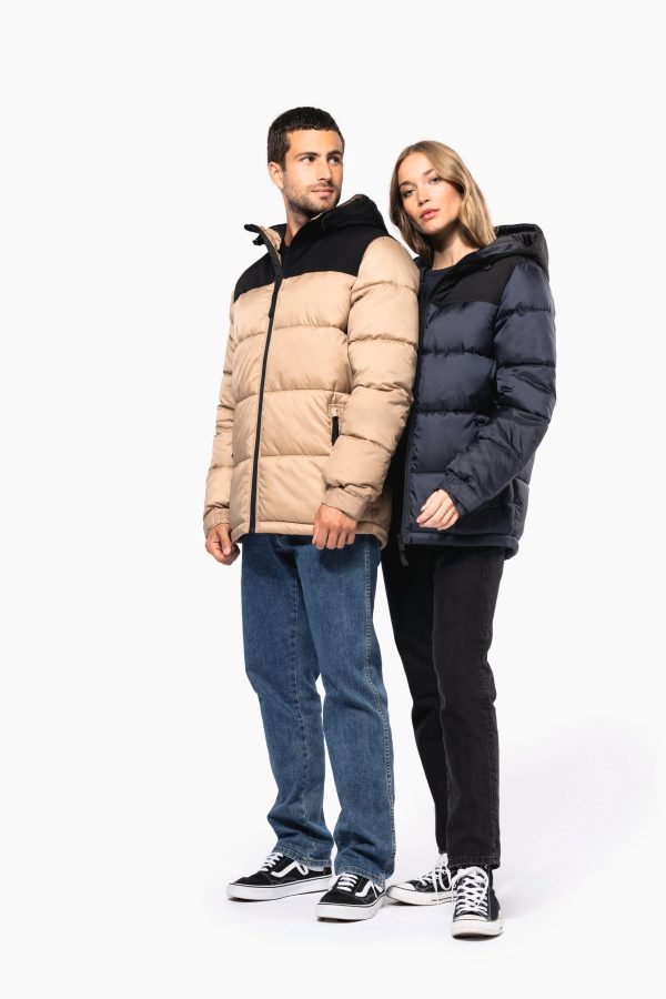 Parka matelassée à capuche bi-ton unisexe – Image 208