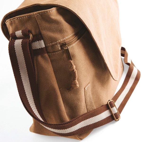 Sac courrier vintage en toile – Image 11
