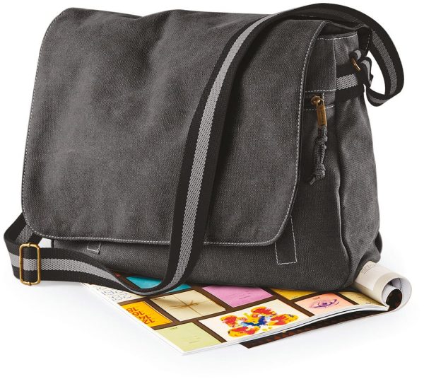 Sac courrier vintage en toile – Image 14