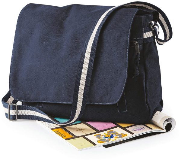 Sac courrier vintage en toile – Image 15