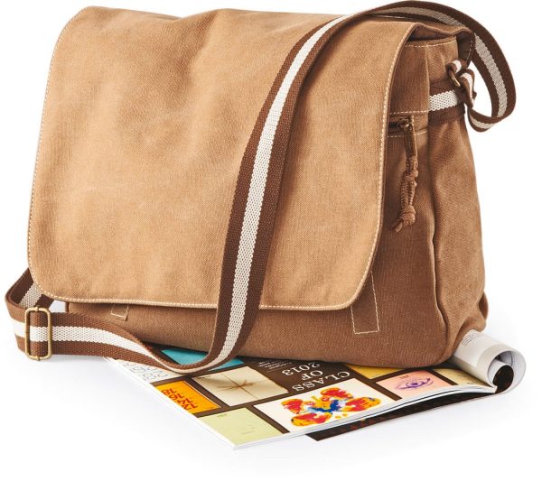 Sac courrier vintage en toile – Image 10