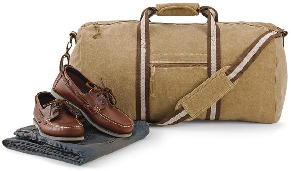 Sac de voyage vintage en toile – Image 10