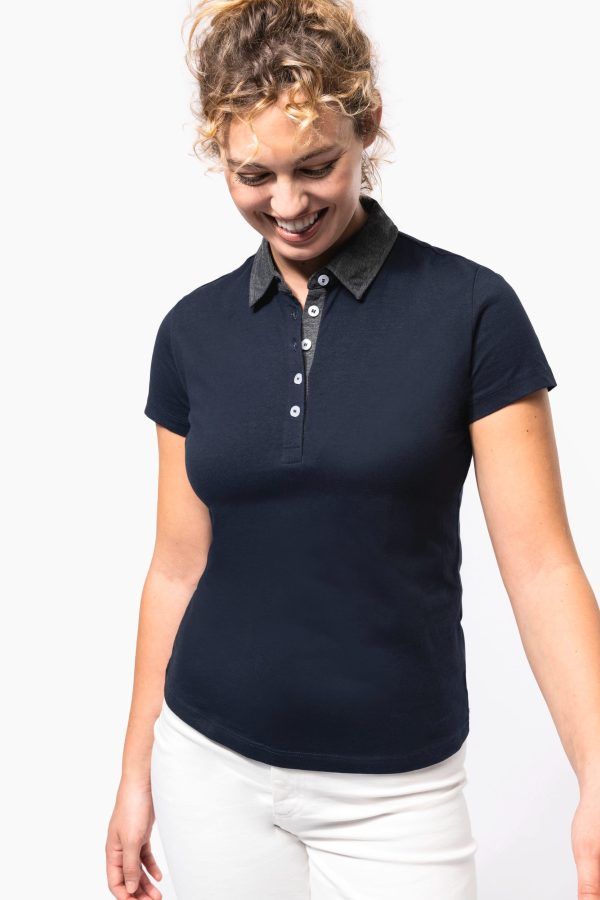 Polo jersey bicolore femme – Image 7786