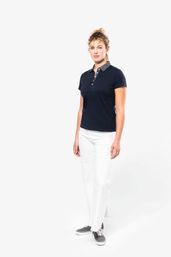 Polo jersey bicolore femme – Image 7787