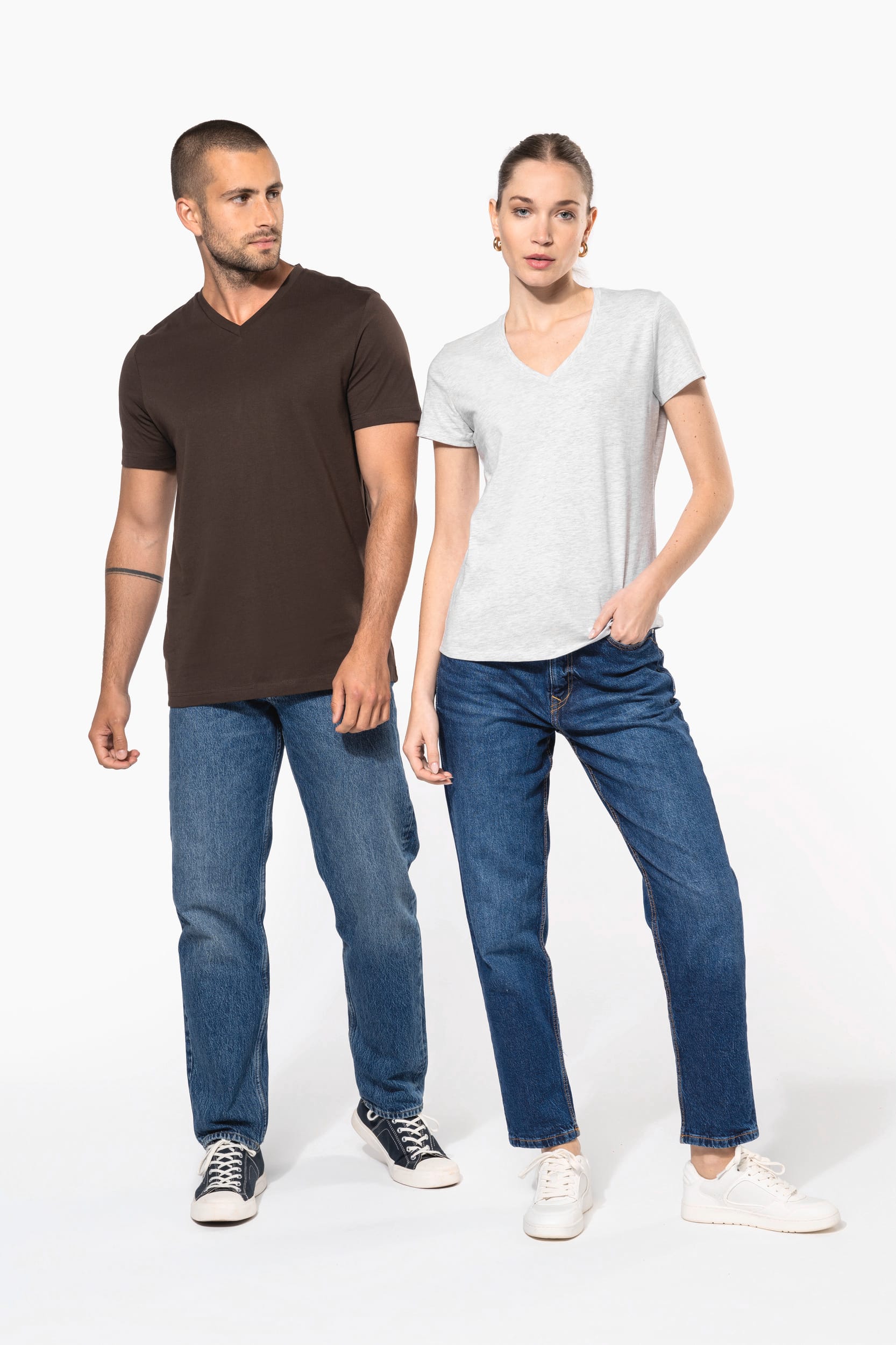 T-shirt col V manches courtes – Image 27017