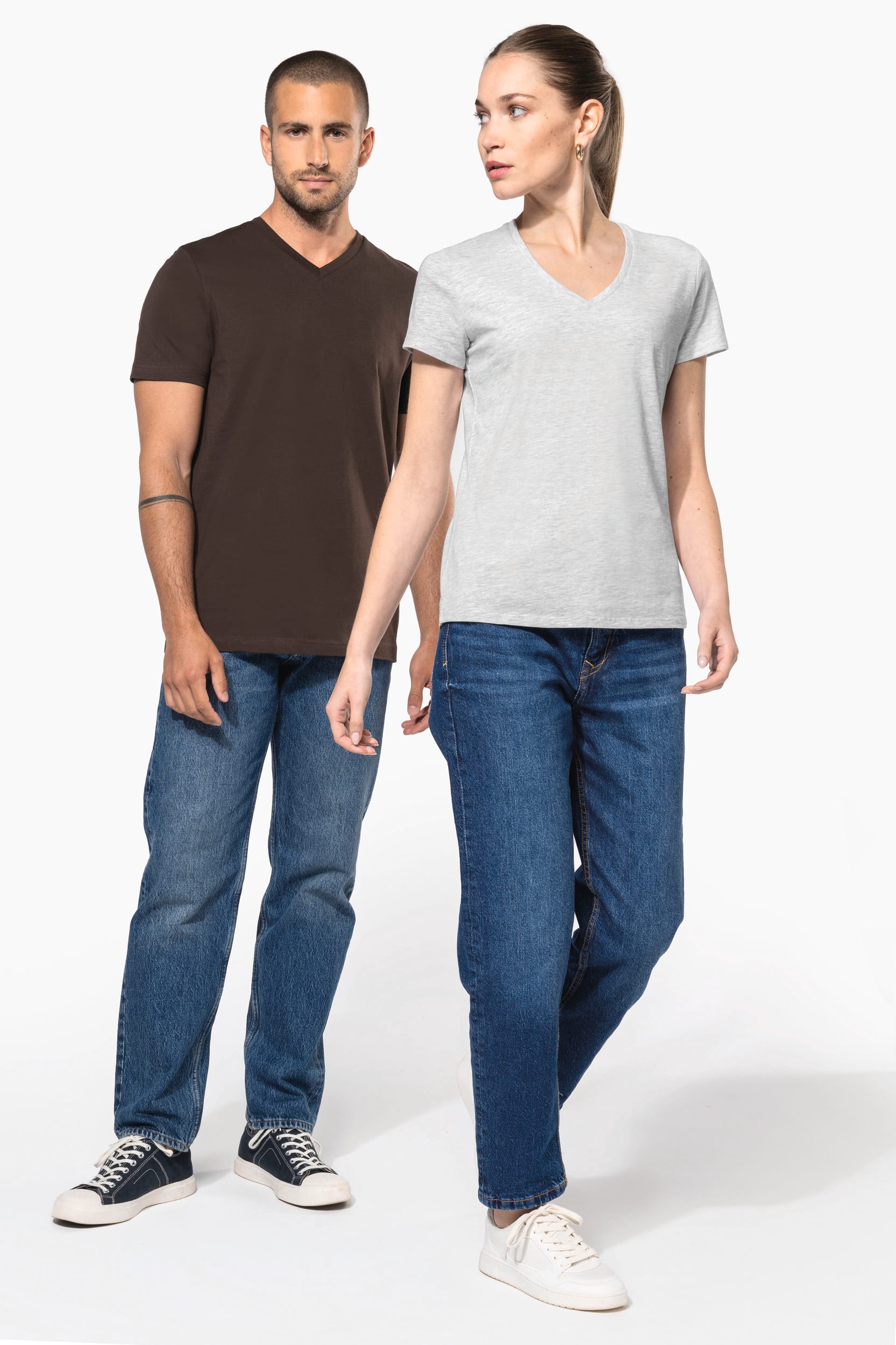 T-shirt col V manches courtes – Image 27019