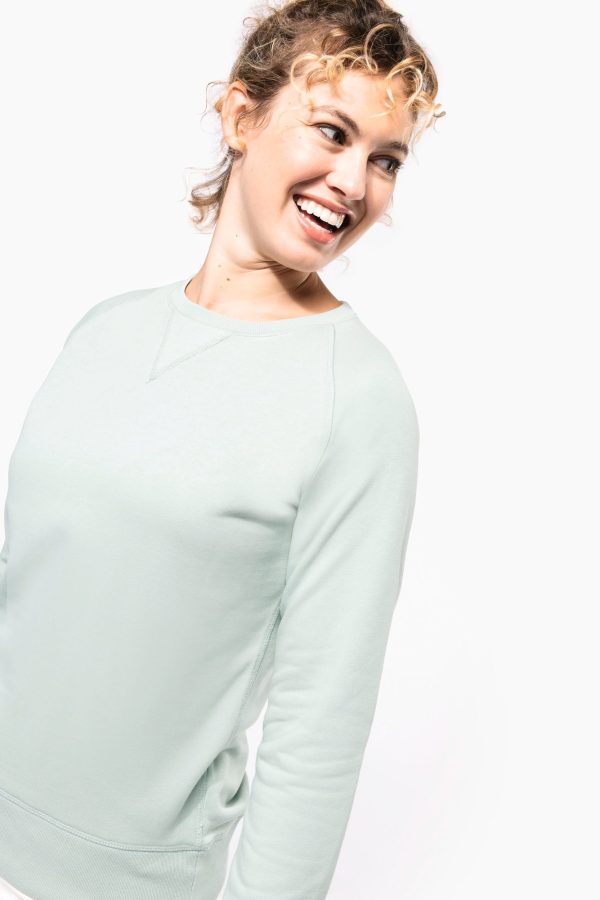 Sweat-shirt Bio col rond manches raglan femme – Image 4535