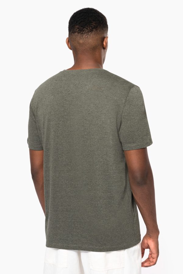 T-shirt écoresponsable henley manches courtes homme - 140 g – Image 3757