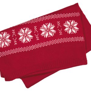 Echarpe de Noël tricotée motif étoiles