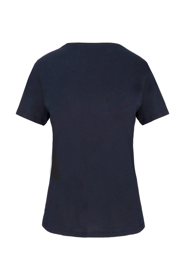 T-shirt Bio col à bords francs manches courtes femme – Image 1057