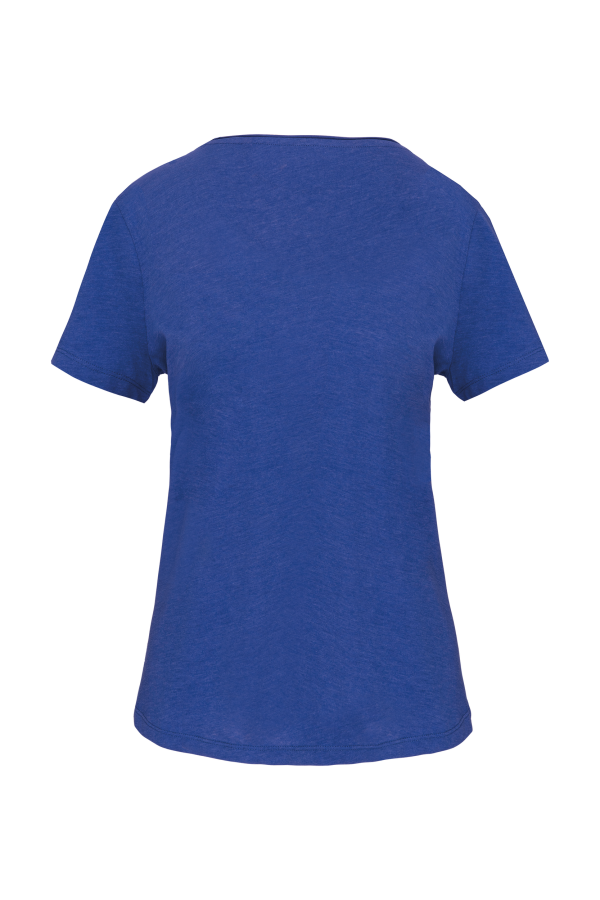 T-shirt Bio col à bords francs manches courtes femme – Image 1067