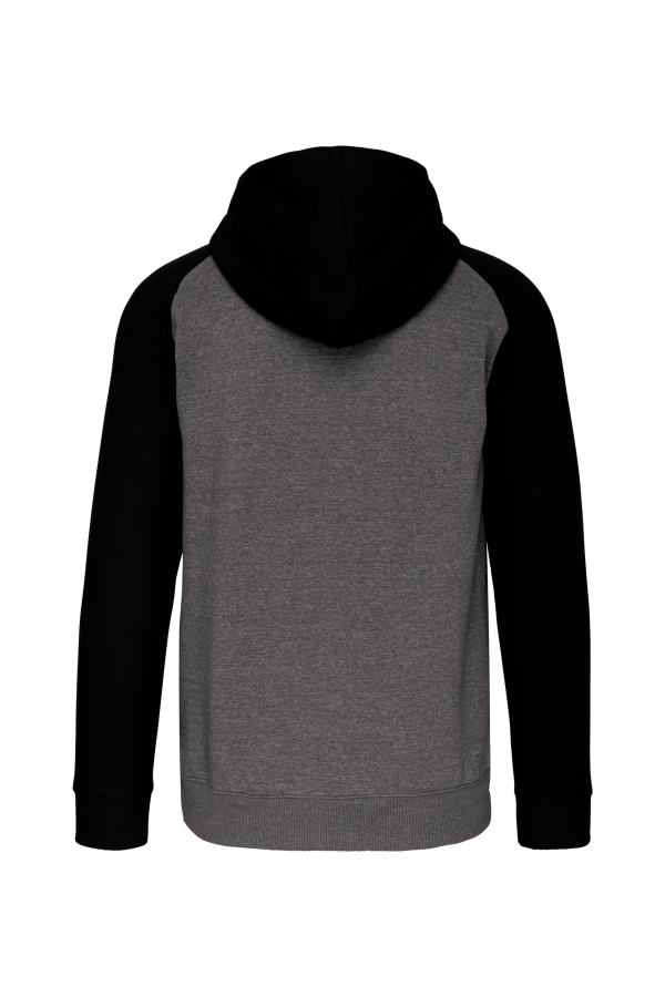 Veste molleton zippée capuche bicolore unisexe – Image 8827