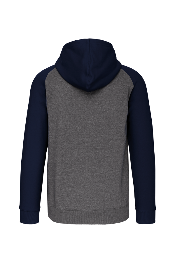 Veste molleton zippée capuche bicolore unisexe – Image 8841
