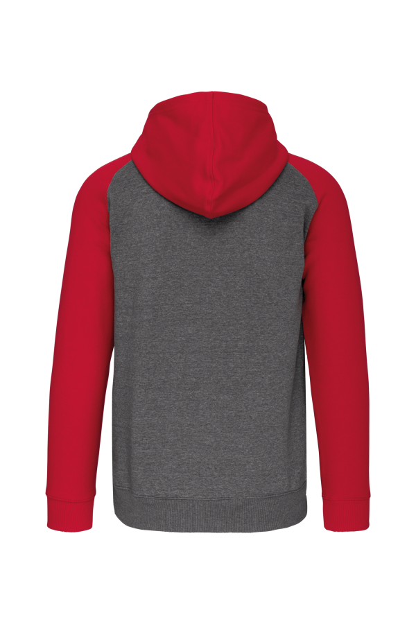 Veste molleton zippée capuche bicolore unisexe – Image 8855