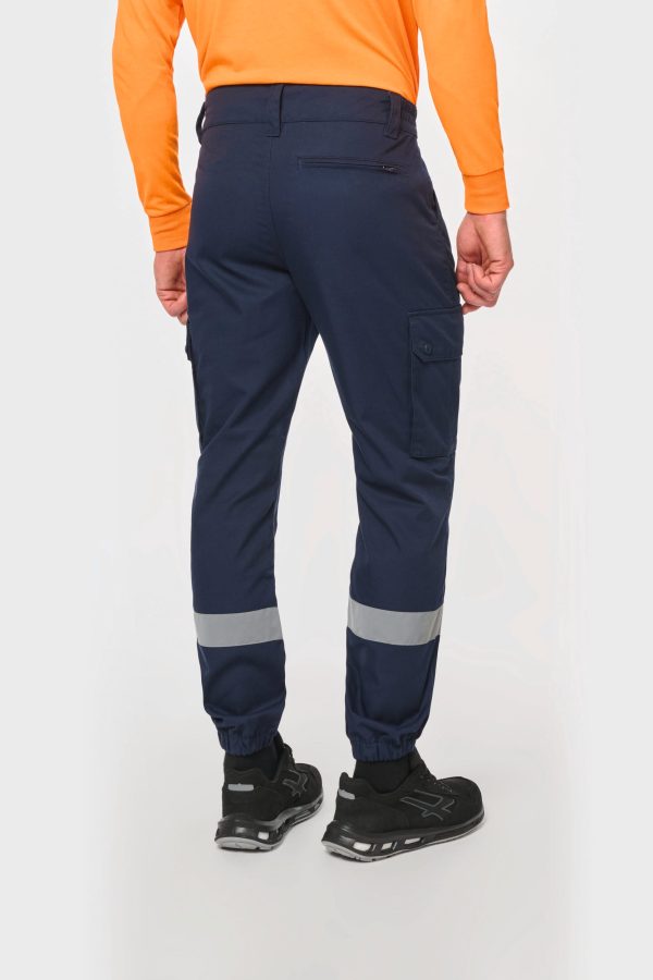Pantalon cargo unisexe avec bas élastiqué et bande réfléchissante – Image 214