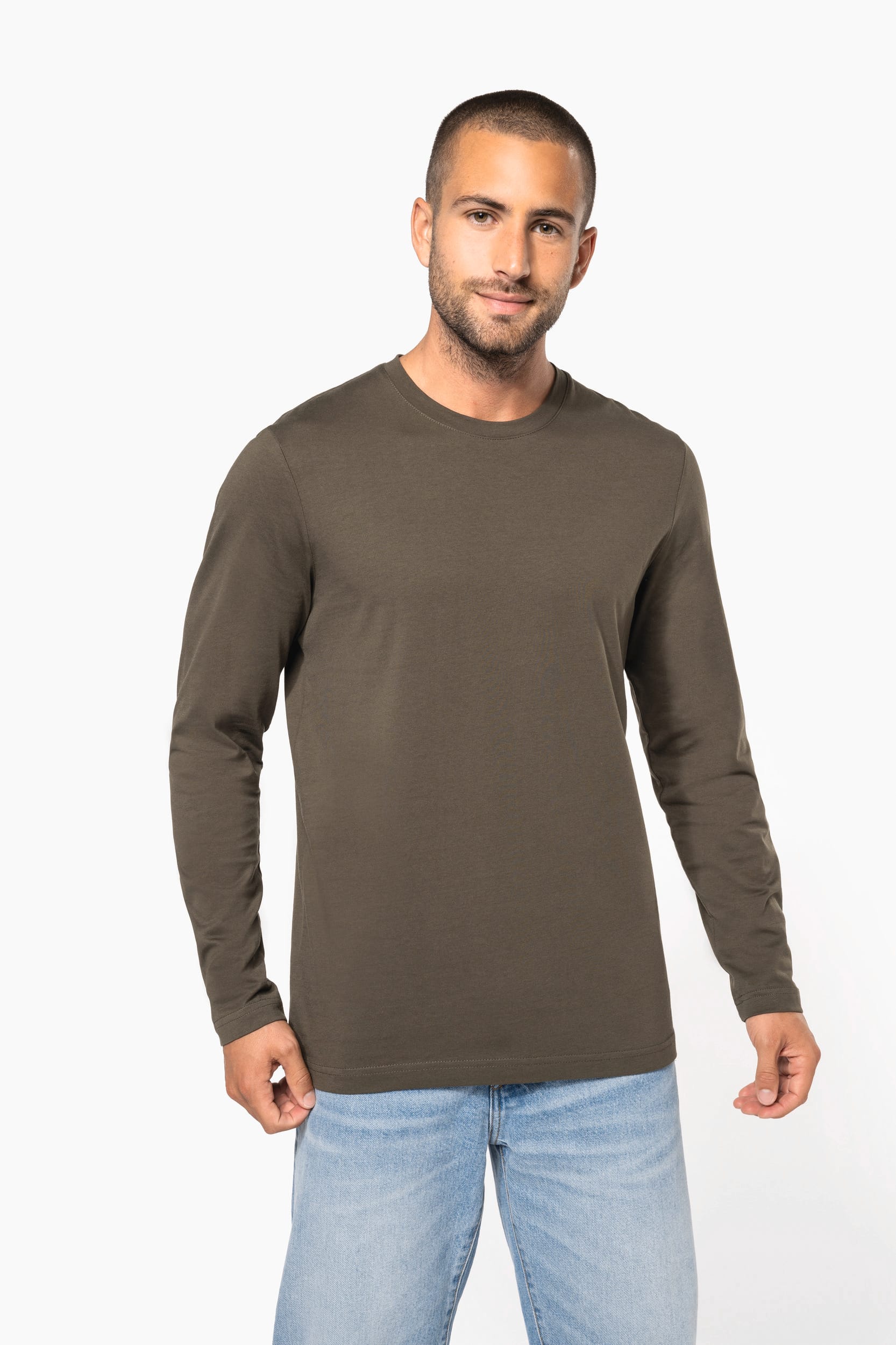 T-shirt col rond manches longues homme