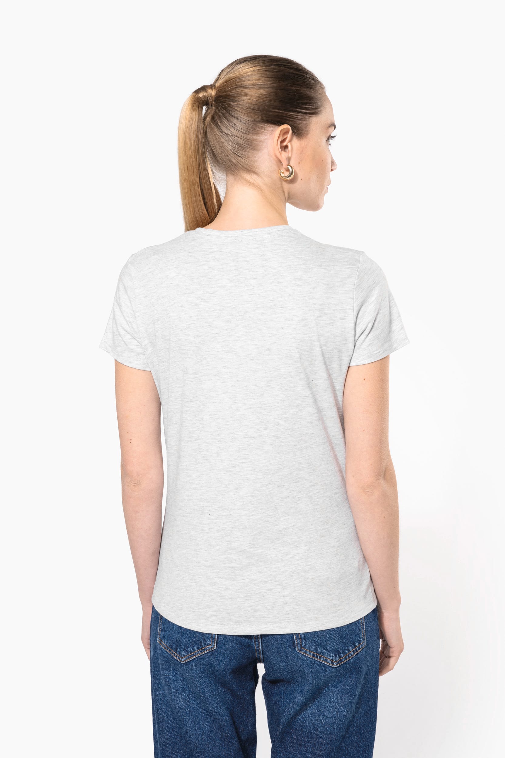 T-shirt col V manches courtes femme – Image 777