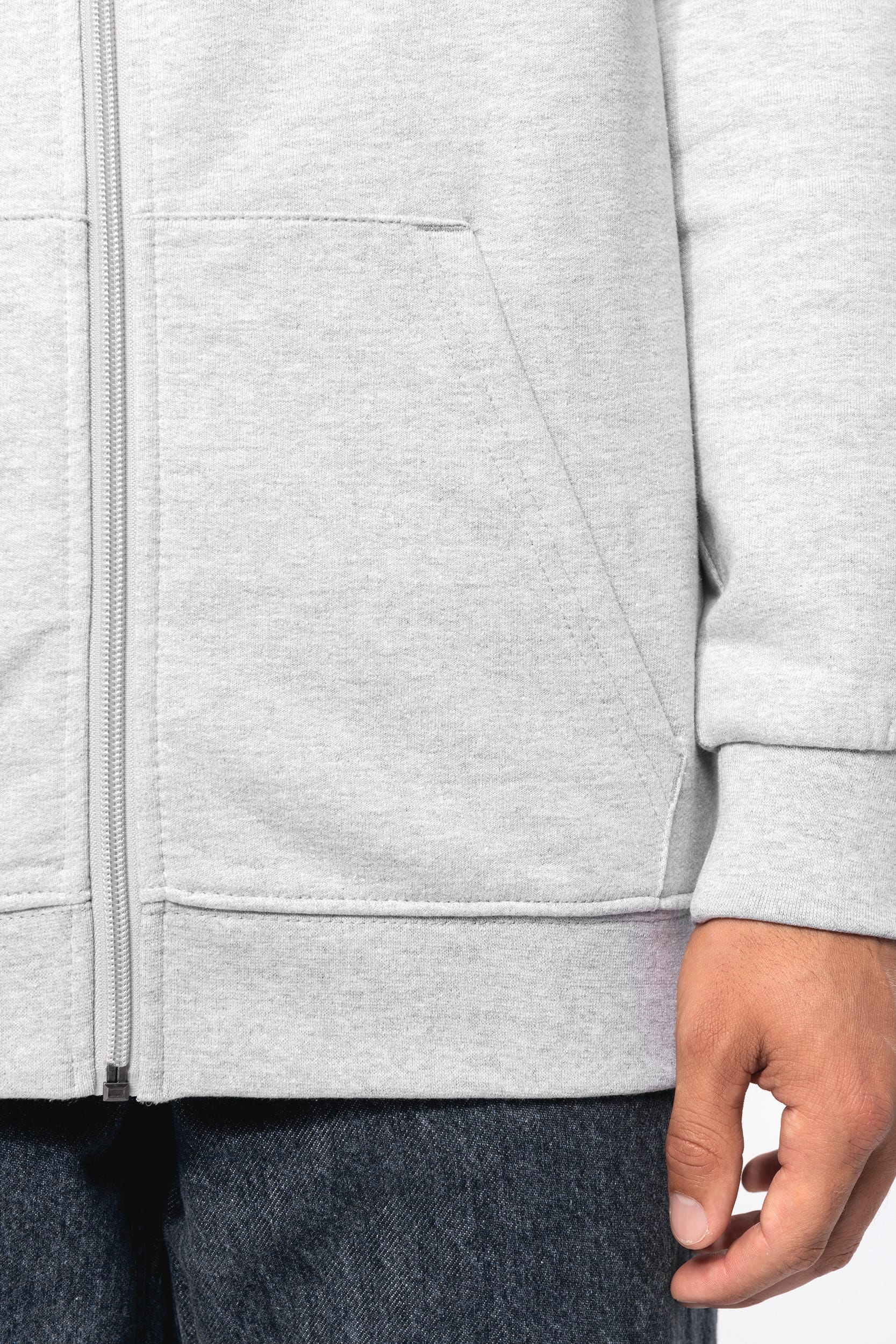 Sweat-shirt recyclé zippé à capuche unisexe – Image 531