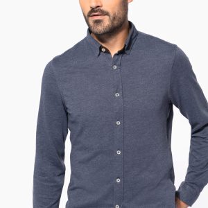 Chemise jacquard manches longues