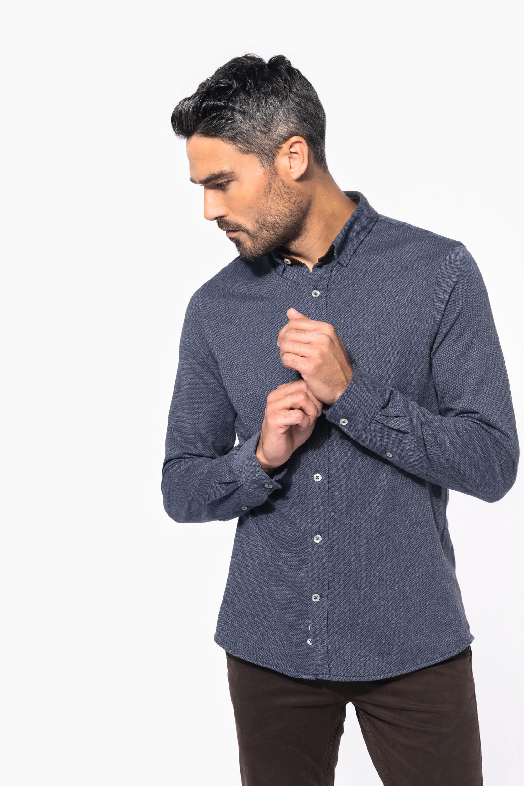 Chemise jacquard manches longues – Image 64