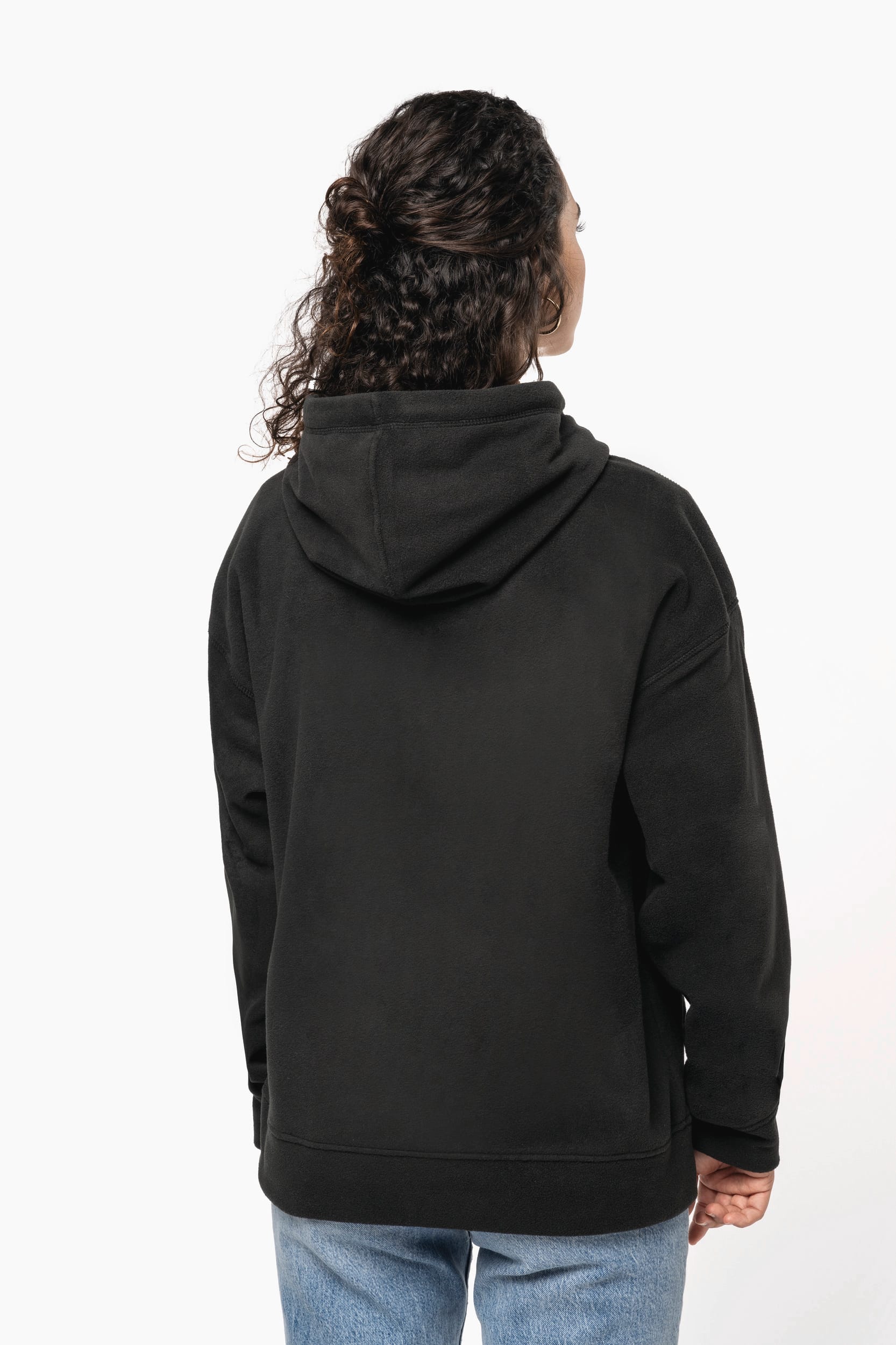 Sweat-shirt à capuche oversize en micropolaire recyclée unisexe – Image 175