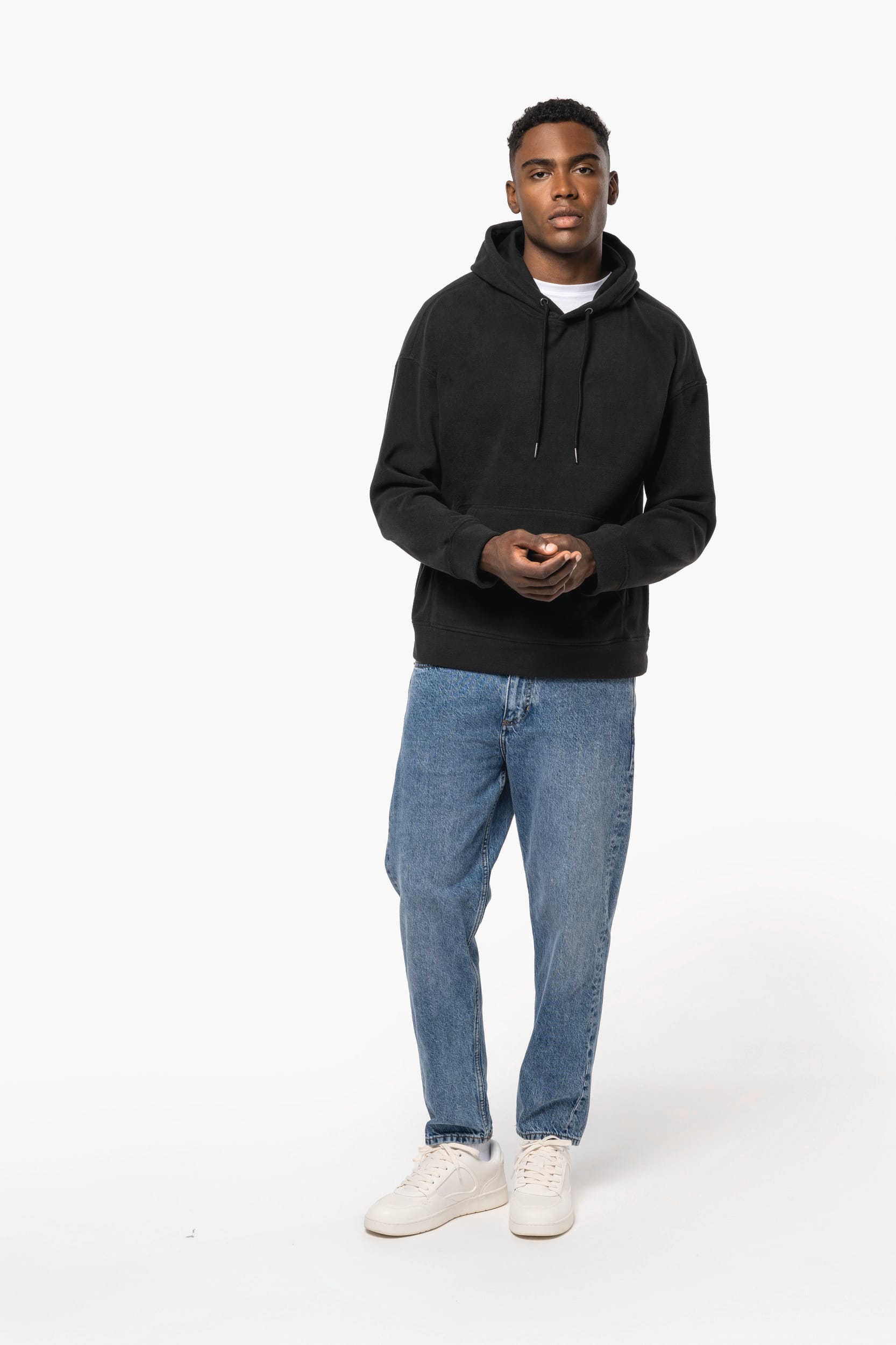 Sweat-shirt à capuche oversize en micropolaire recyclée unisexe – Image 177