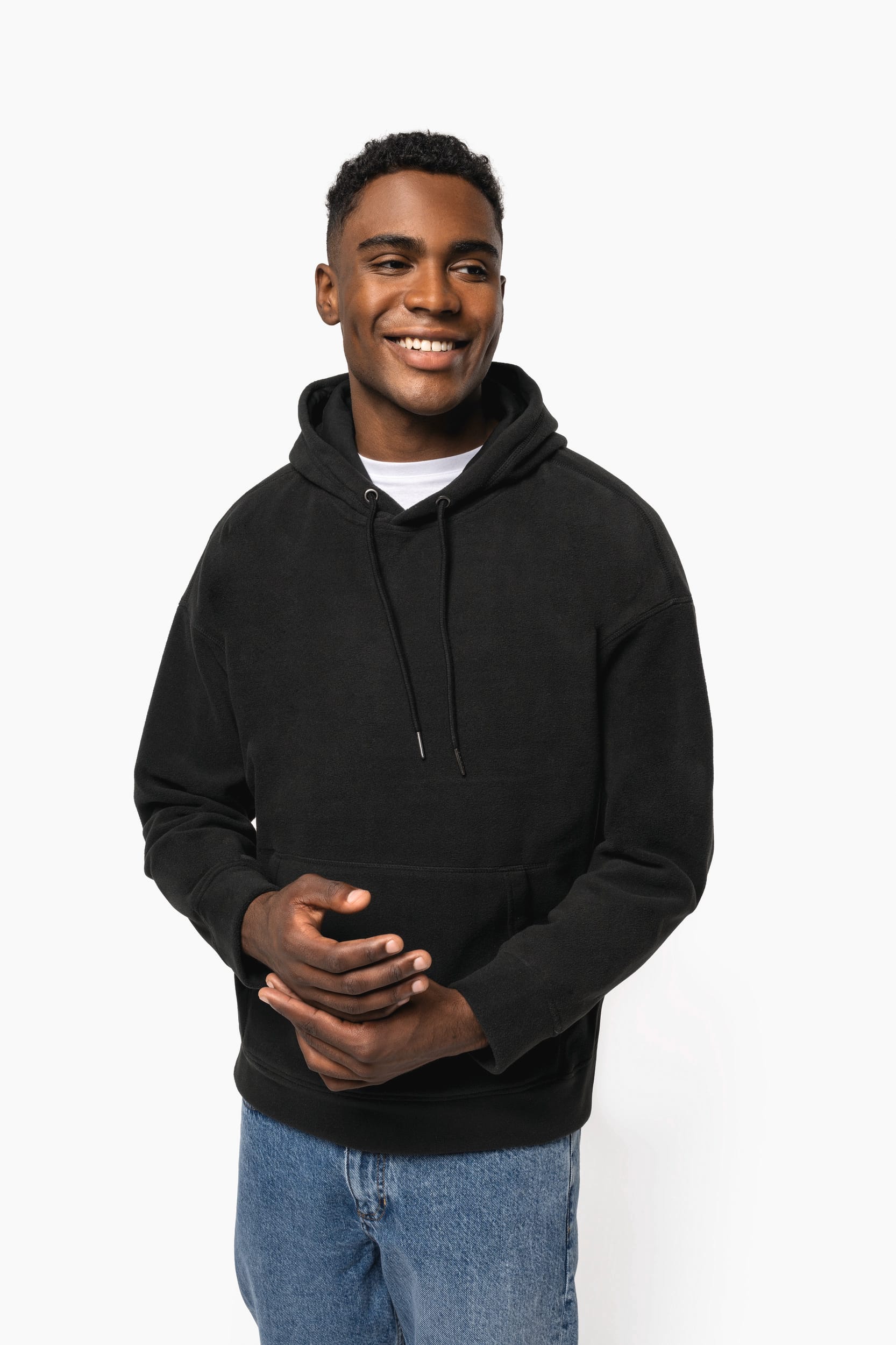 Sweat-shirt à capuche oversize en micropolaire recyclée unisexe – Image 168