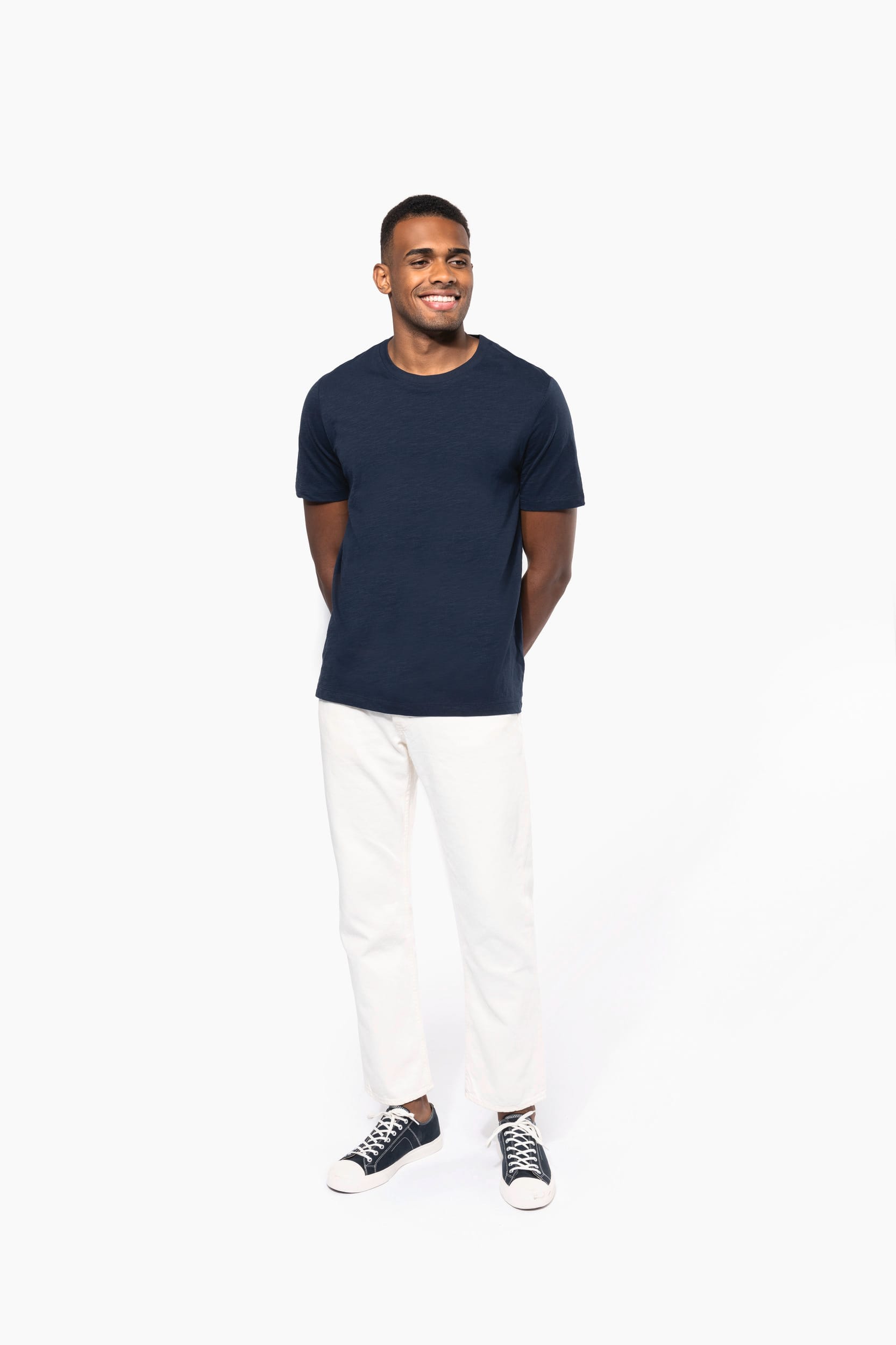 T-shirt slub écoresponsable col rond manches courtes homme - 160 g – Image 281