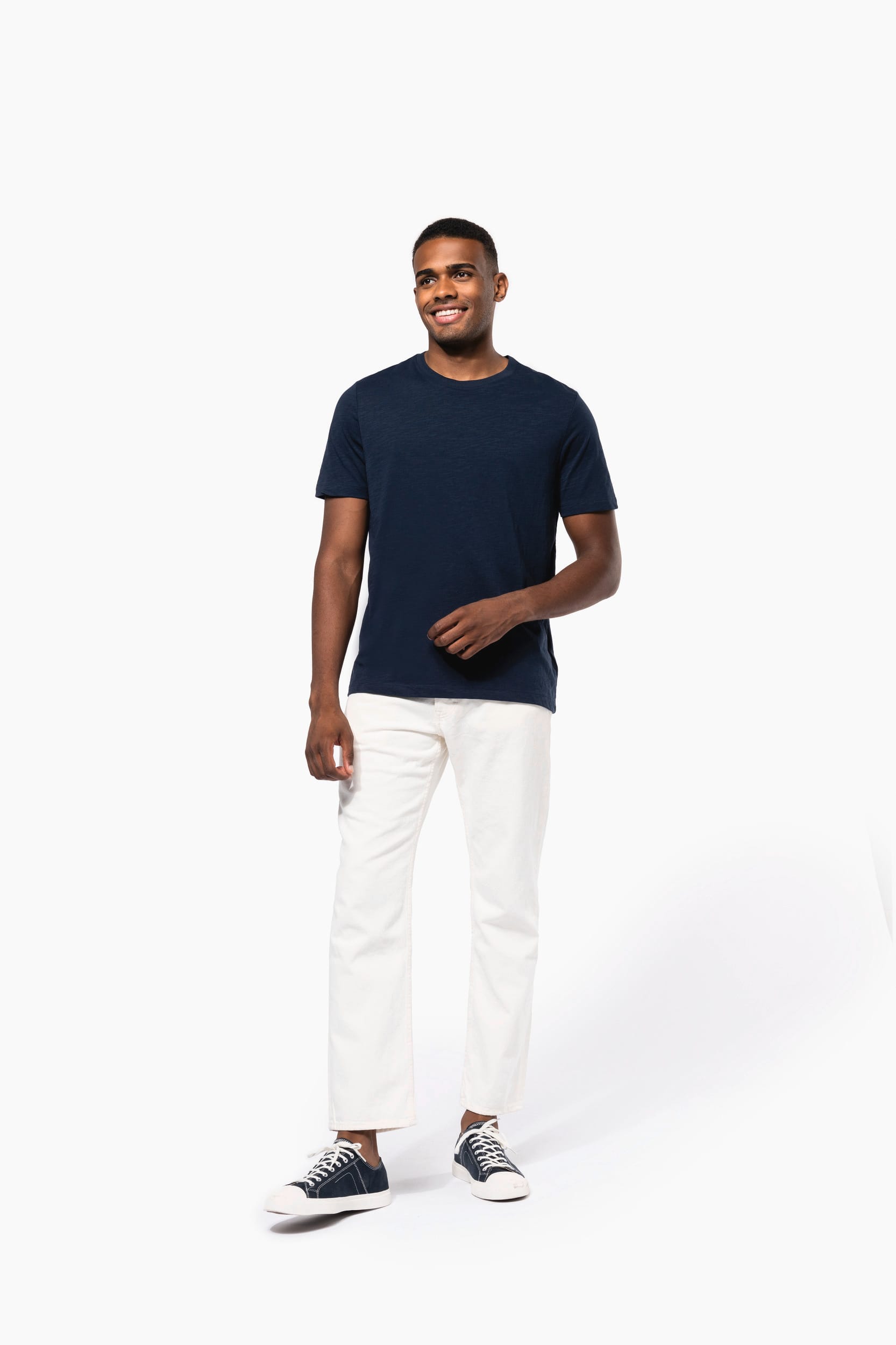 T-shirt slub écoresponsable col rond manches courtes homme - 160 g – Image 282