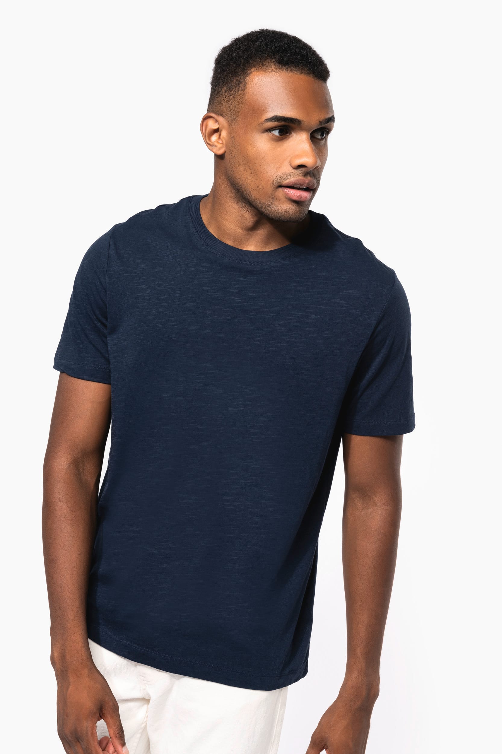 T-shirt slub écoresponsable col rond manches courtes homme - 160 g – Image 280