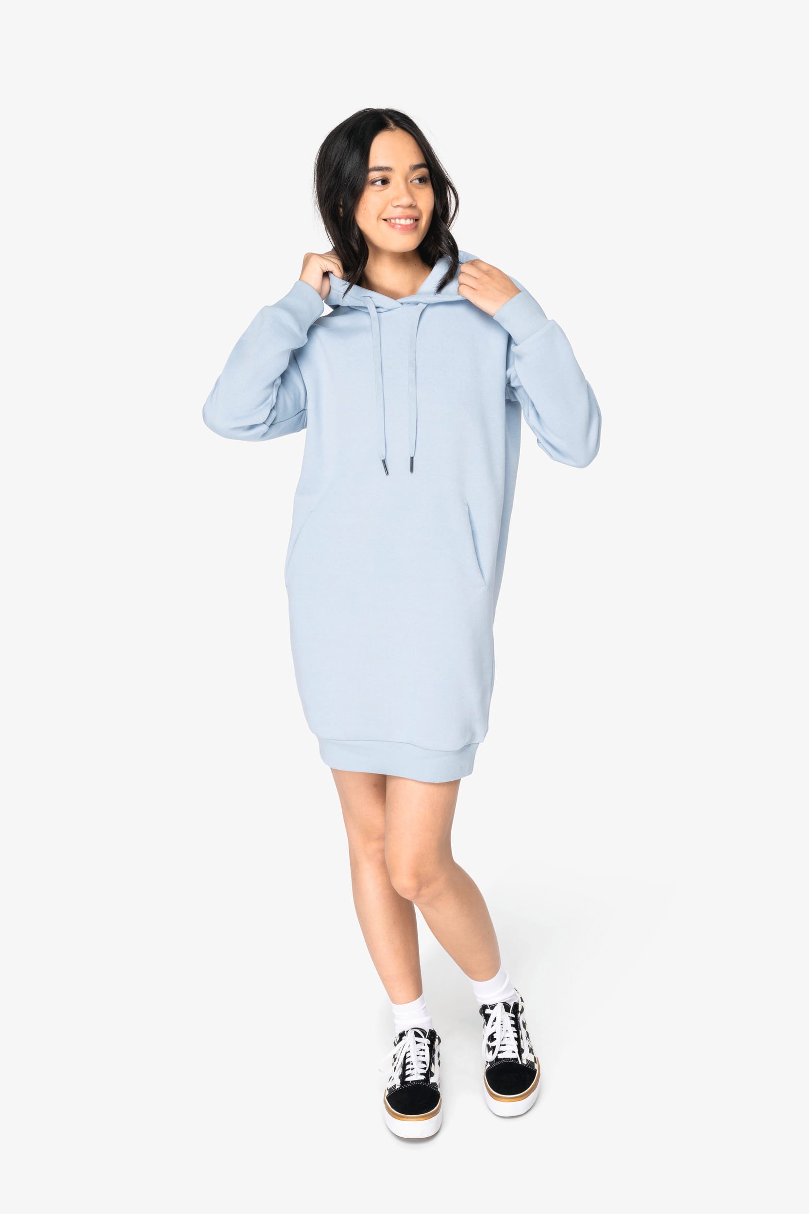 Robe sweat-shirt écoresponsable à capuche femme – Image 229